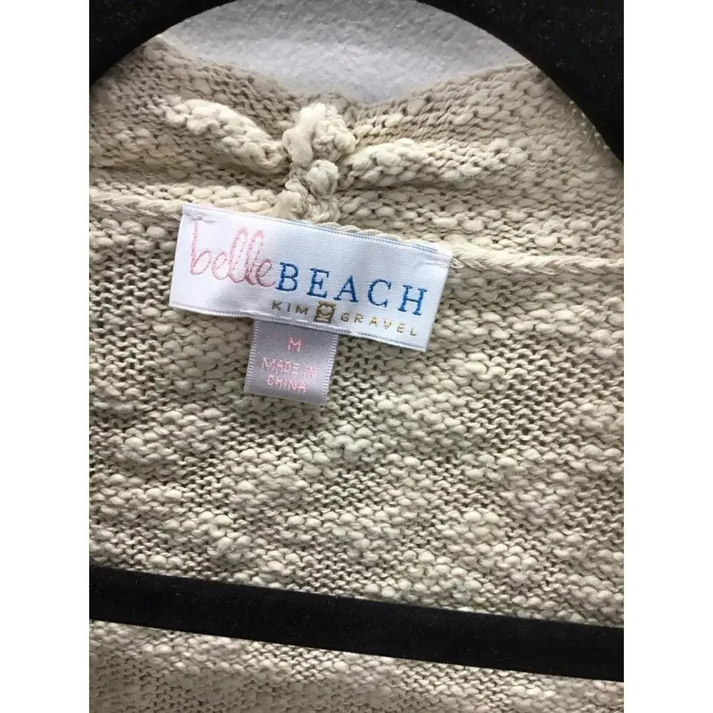Belle beach Kim gravel gotta getaway 100% cotton open cardigan medium sand bar - Picture 2 of 4